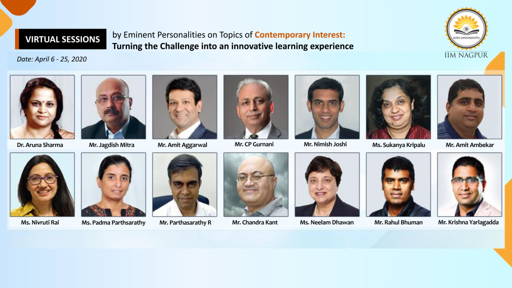 IIM Nagpur Hosts Virtual Sessions By Domain Experts, Augmenting Classroom Learning