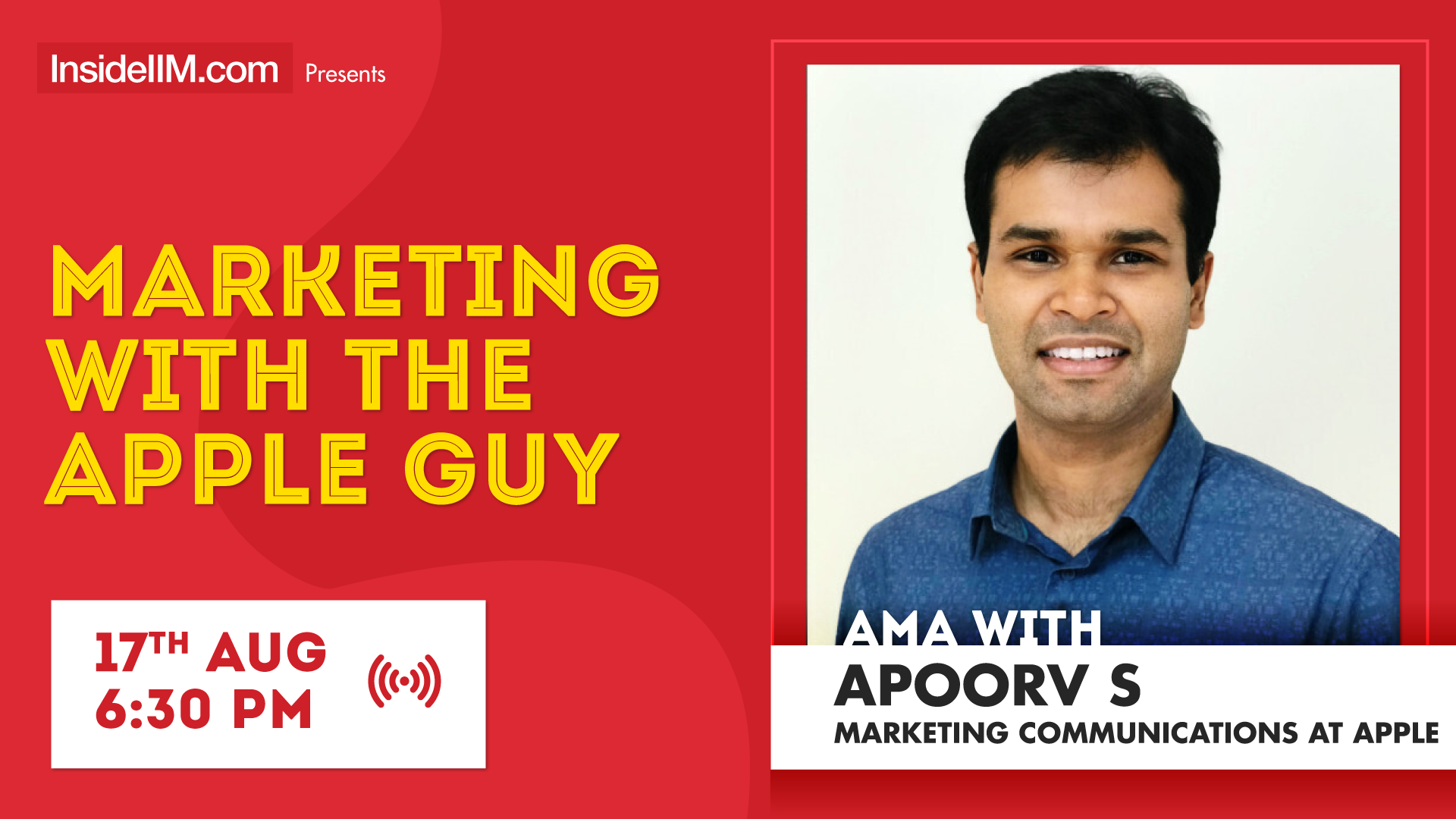 Marketing With The Apple Guy AMA with Apoorv S, Marketing