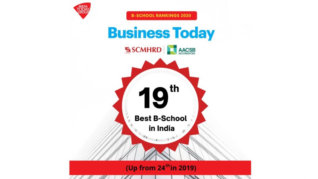 SCMHRD Ranked 19th In BT-MDRA Survey-2020