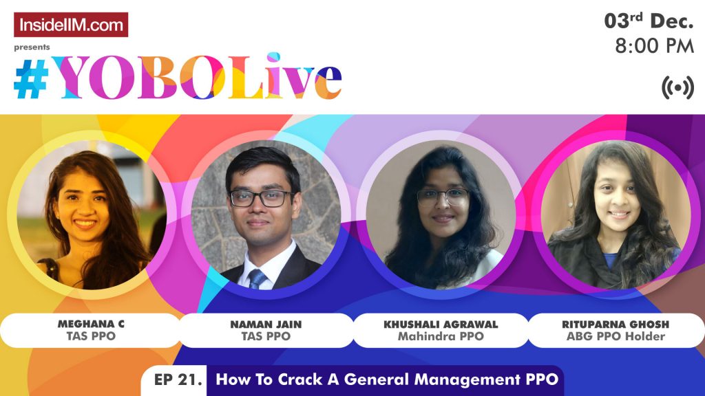 How To Crack A General Management PPO | TAS, Mahindra - YOBOLive Ep.21