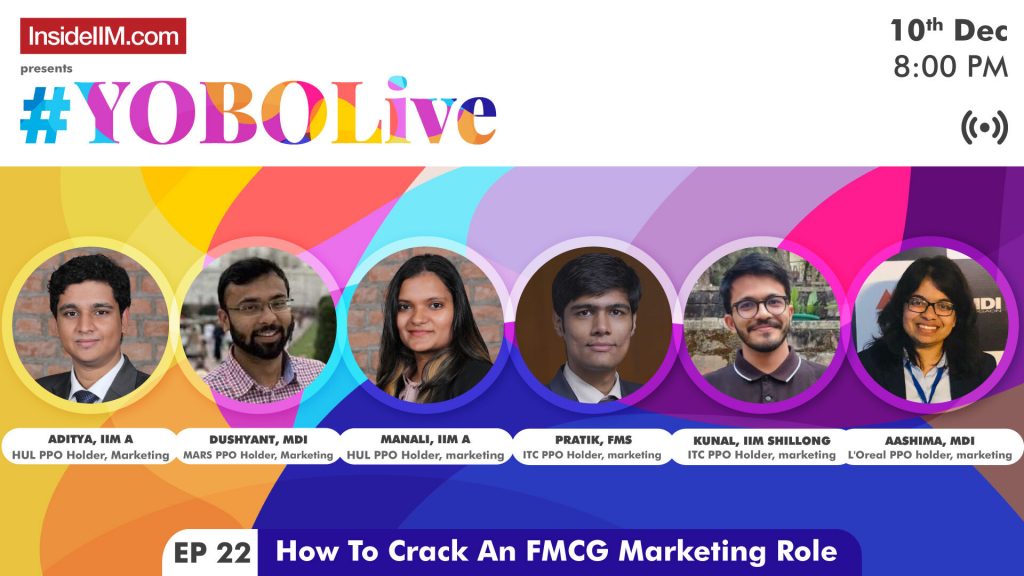 How To Crack An FMCG Marketing Role | HUL, ITC, L’Oreal, Mars - YOBOLive Ep.22