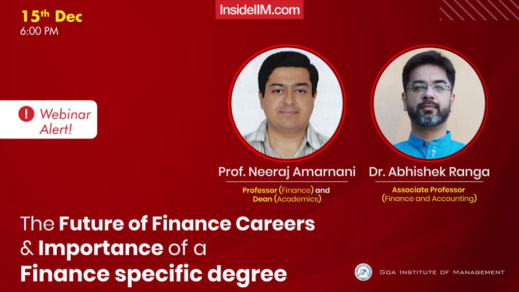 Future of Finance Careers and How To Be Ready For It? Ft. GIM Goa
