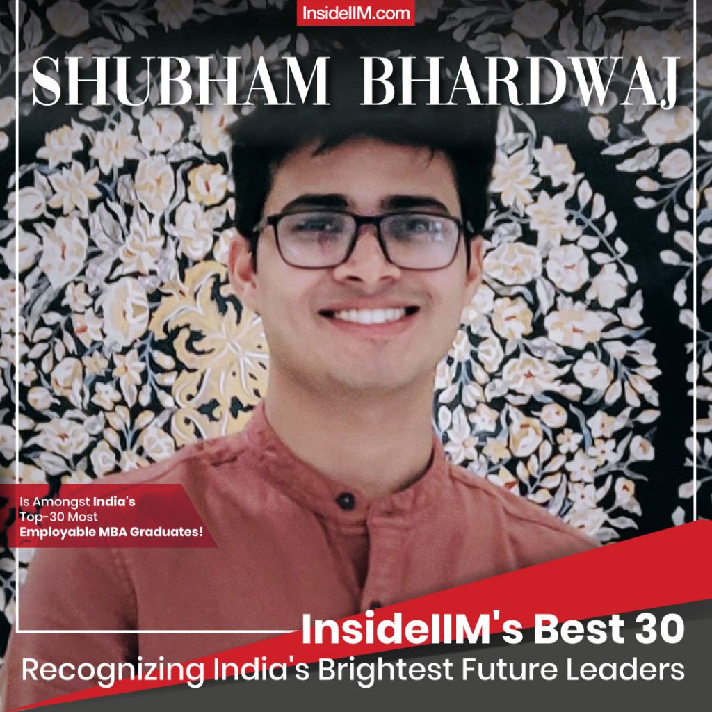 I Helped Provide Basic Facilities To Disabled Students In My College - Shubham Bhardwaj, XLRI Jamshedpur, InsideIIM’s Best 30