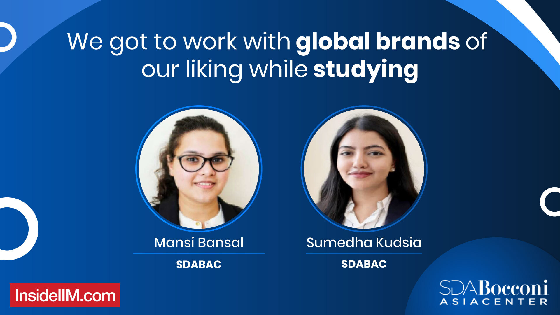 We Got To Work With Global Brands Of Our Liking While Studying, Ft ...