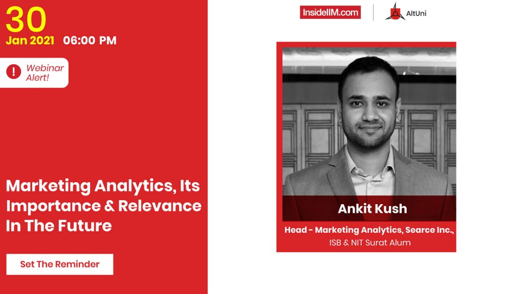 What Is Marketing Analytics & Its Relevance In Future Ft. Ankit K., Head - MA, Searce Inc., ISB Alum