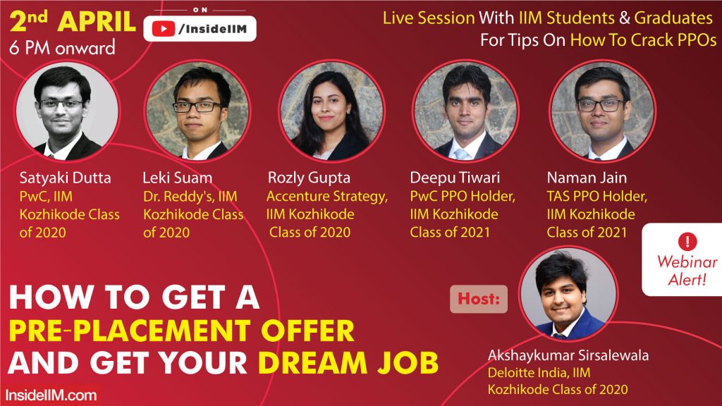 How To Get A PPO And Land Your Dream Job | Ft. PPO Holders From IIM Kozhikode
