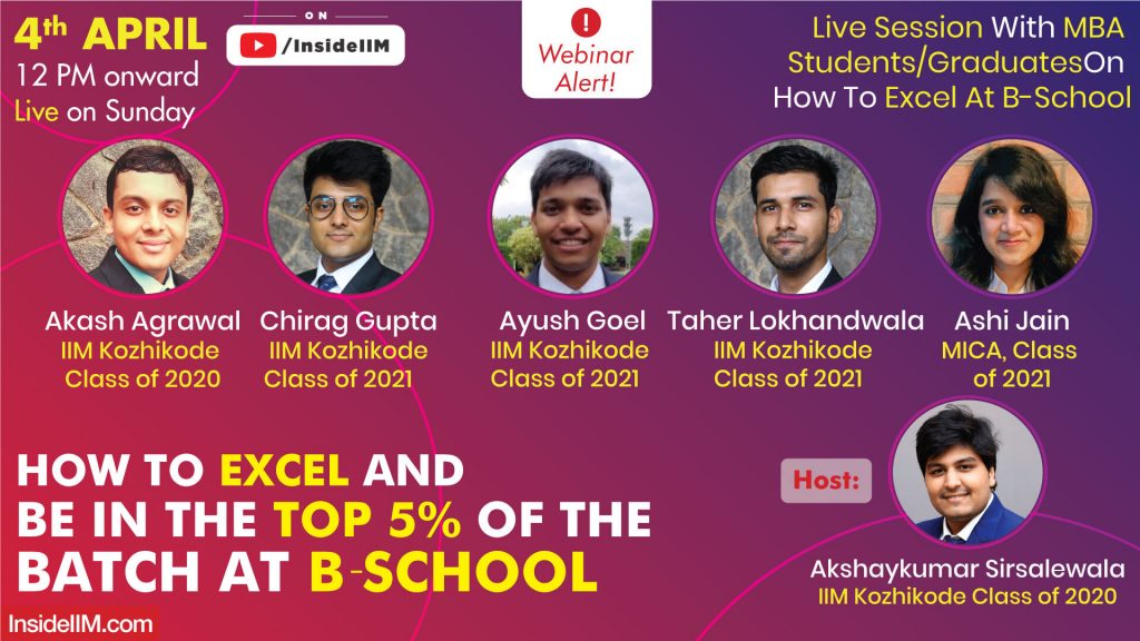 How To Be In The Top 5 Percent of The Batch At B-School | Live Session With B-School Toppers