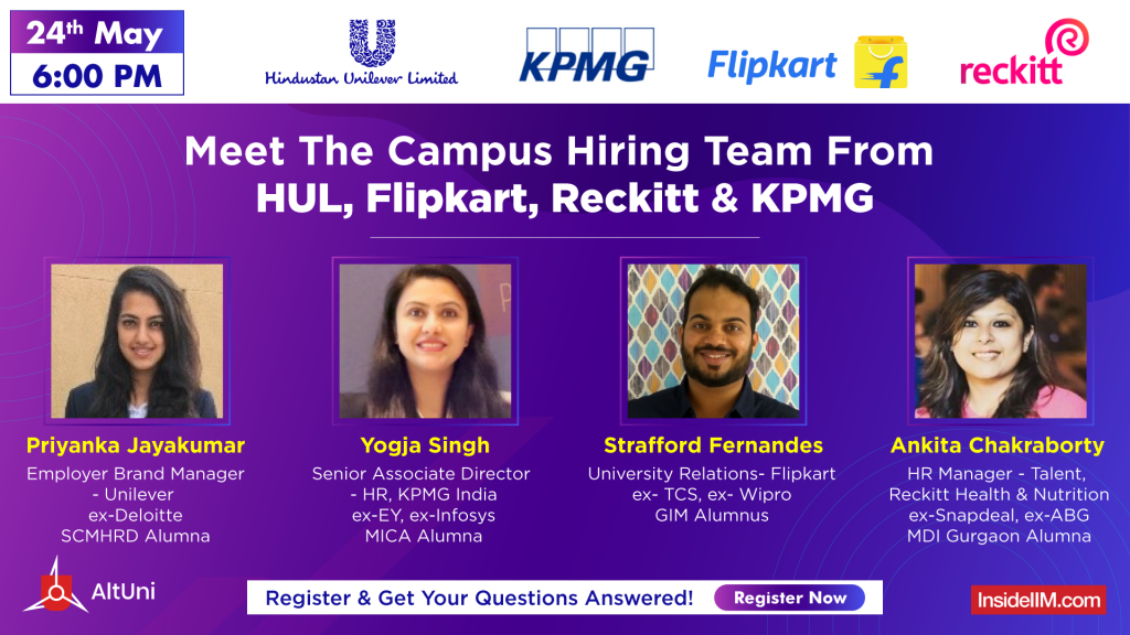 Meet The Campus Hiring Team From HUL, Flipkart, Reckitt & KPMG