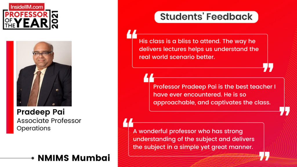 "His Class Is A Bliss To Attend" - Meet NMIMS Mumbai's Professor of The Year In 2021
