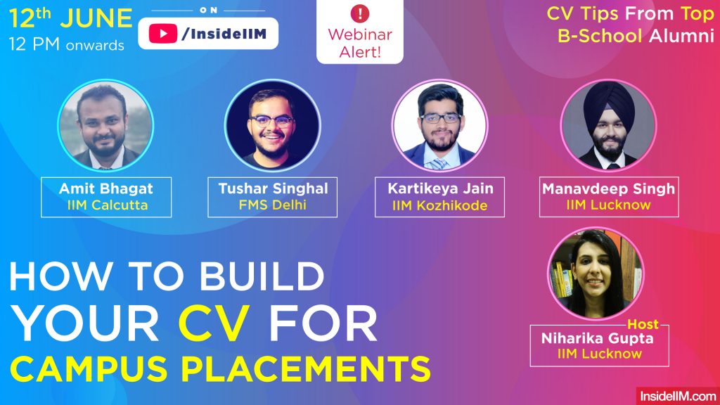 How To Build A CV For Campus Placements | Crucial CV Building Tips From Top B-School Alumni