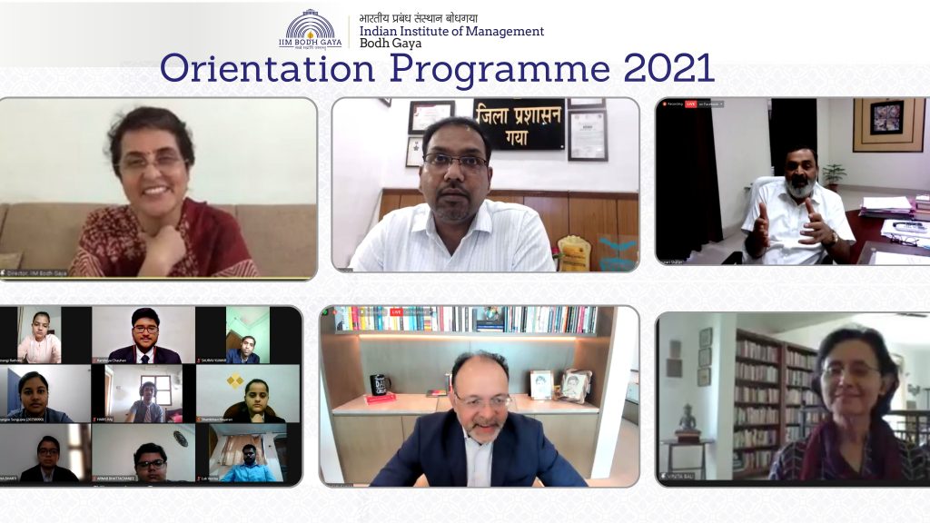 IIM Bodh Gaya Hosts Virtual Orientation Program For The New Batch