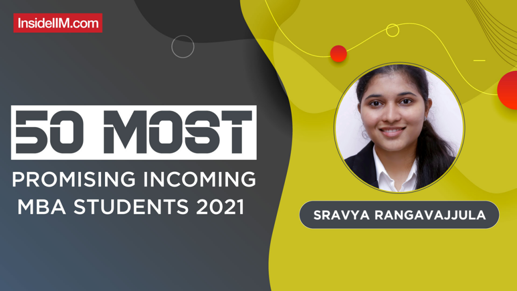 Sravya Rangavajjula, XLRI Jamshedpur - India's Most Promising Incoming MBA Students 2021