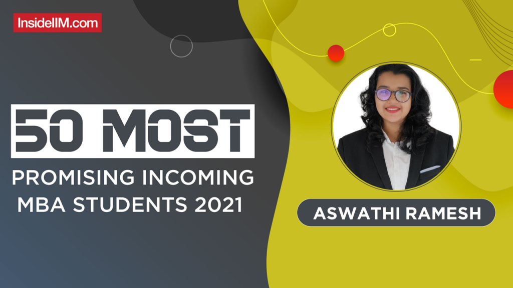 Aswathi Ramesh, IIM Shillong - India's Most Promising Incoming MBA Students 2021