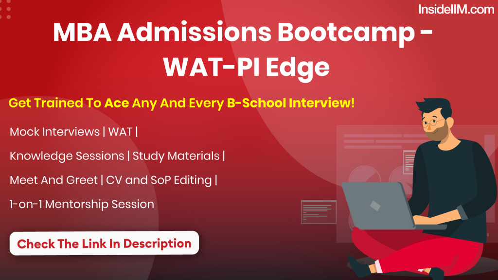 MBA Admissions Bootcamp - WAT-PI Edge