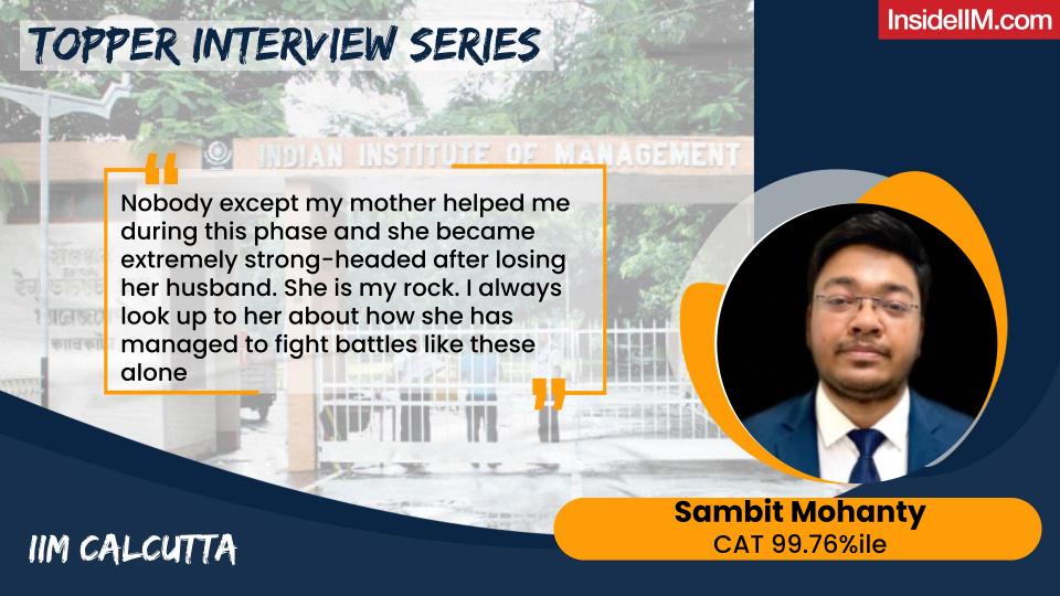 "99.9x Did Not Happen, But IIM C Did!" - CAT Tips By Sambit Mohanty , CAT 99.76%ile, IIM Calcutta
