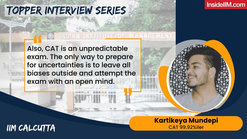 'Use Smart Methods For Calculations To Save Time' - CAT Tips By CAT 99.92%iler | Kartikeya M, IIM C Co'24