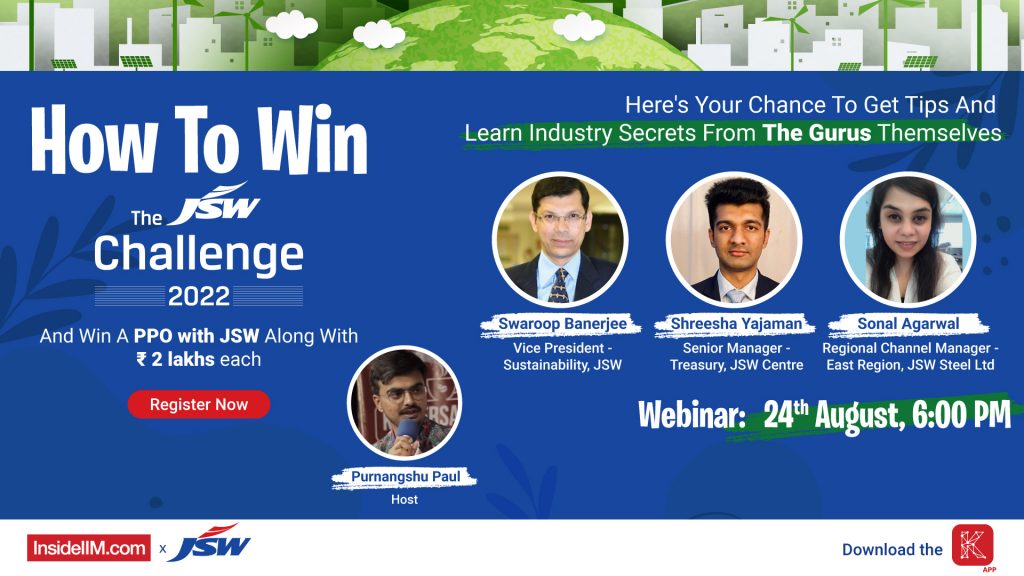 Secret Tips To Crack A JSW PPO: Industry Experts Will Help You Win The JSW Challenge &  Rs. 2 Lakhs
