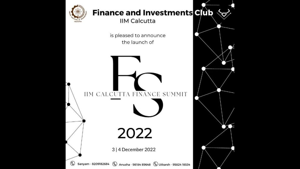 Finance Summit 2022 | Finance & Investments Club, IIM Calcutta