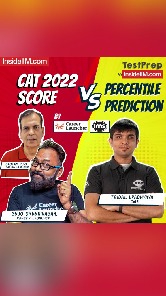 CAT 2022 Score Vs Percentile Prediction by Career Launcher And IMS Mentors