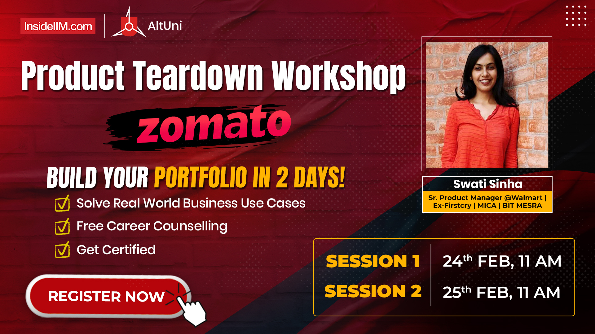 Product Teardown Workshop: Decode Zomato’s Business Live with Sr. Product Manager