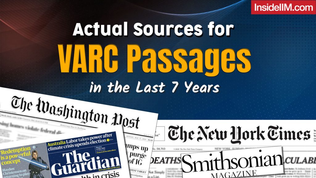 CAT Reading Comprehension: 7-Year Sources for VARC Preparation (2017-2023)