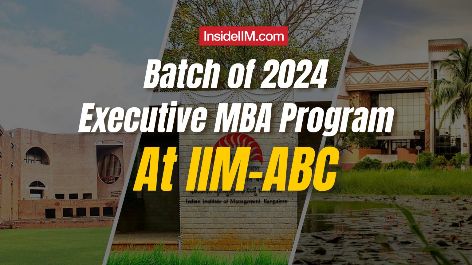 Executive MBA Programs 2024: Insights into IIM-A, IIM-B, \u0026 IIM-C