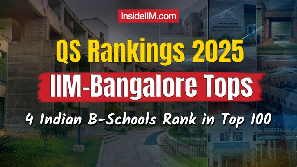 QS Global MBA Rankings 2025: IIM-Bangalore Tops, 4 Indian B-Schools Rank in Top 100