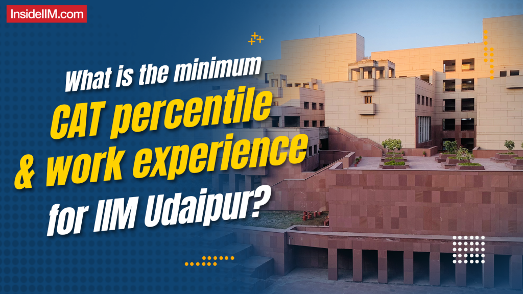 RTI Data 2024-26: What is the minimum CAT percentile required to get into IIM-Udaipur?