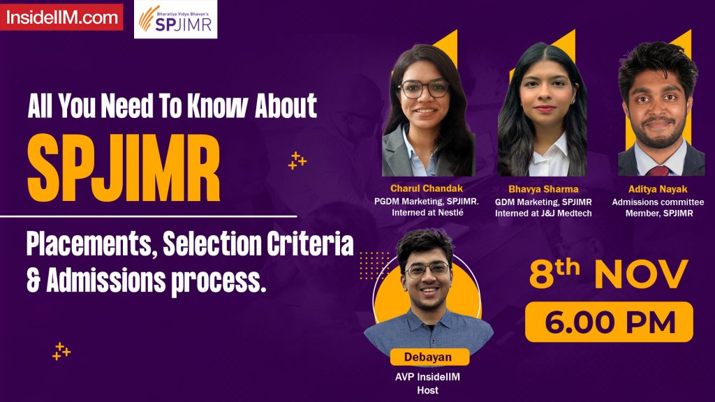 Ask Me Anything Session With SPJIMR Students on Placements, Selection Criteria and Admissions