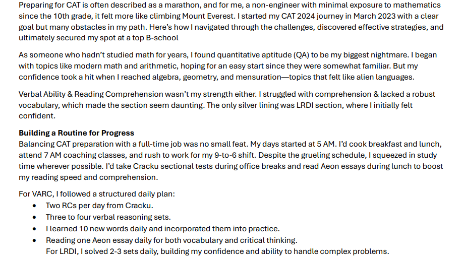 How I Prepared For The CAT Exam - Guide By Khushboo Mehta