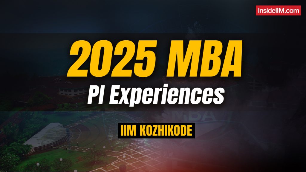IIM Kozhikode Personal Interview Transcripts/ Experiences 2025