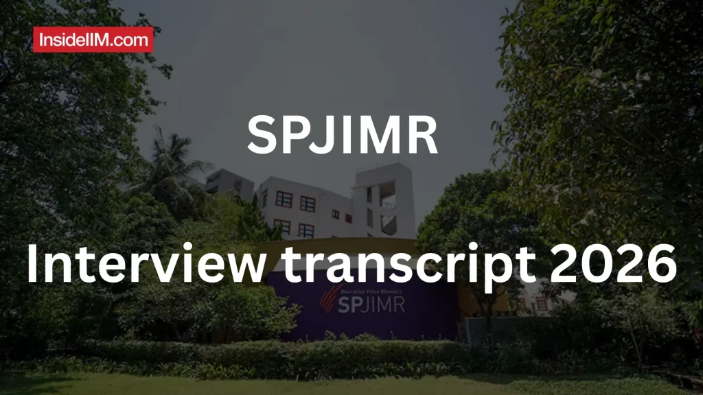 SPJIMR Interview Experience - 2026