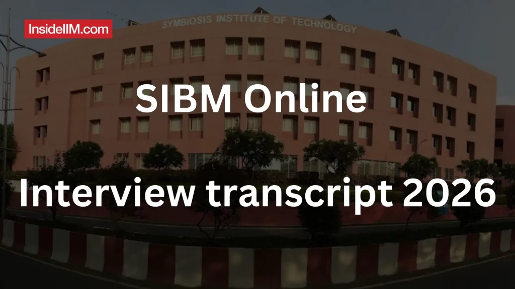 SIBM Online Interview Experience 2026