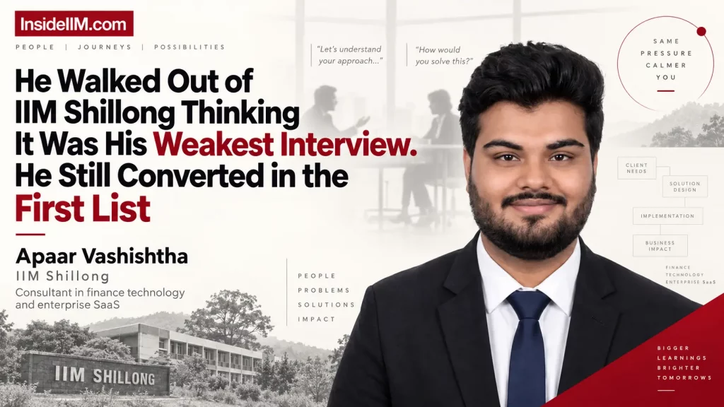 CAT 99.54 Percentile to IIM Shillong, After a 'Weak' Interview: Apaar's Journey
