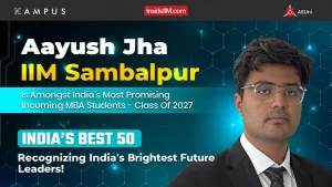 Aayush Jha: Best 50 India's Most Promising MBA Student 2025