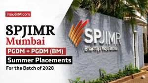 SPJIMR Summer Placements 2026–28: Average Stipend ₹1.86 Lakh