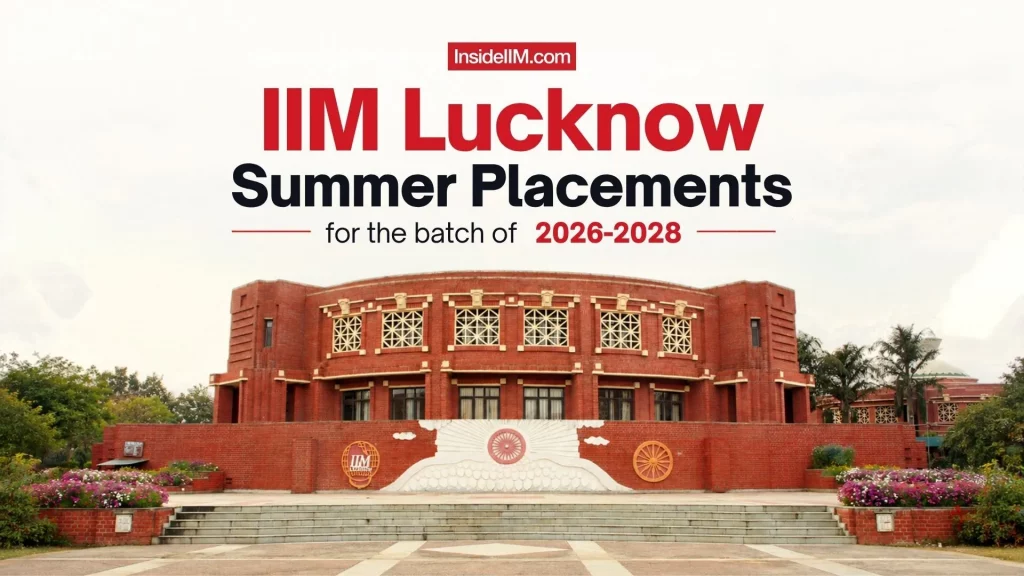 IIM Lucknow Summer Placements 2026–28: 600+ Offers, ₹3.5 Lakh